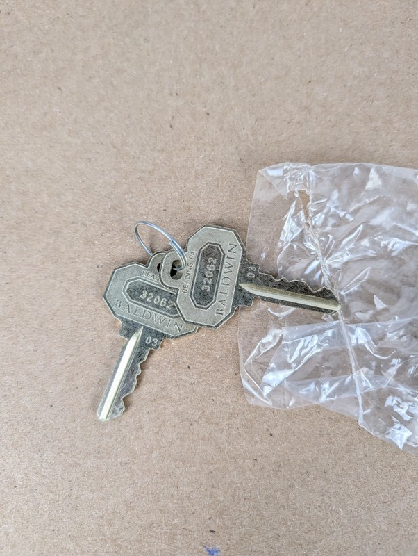 Baldwin Deadbolt 8231 Satin Nickle Cylinder Outside Lock & Keys NEW OEM gallery