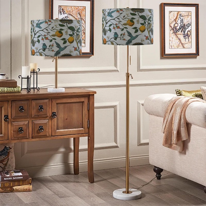 Large Flax Pattern Drum Floor Lamp Shades Set Of 2 Spider 13x13x10 Inch gallery