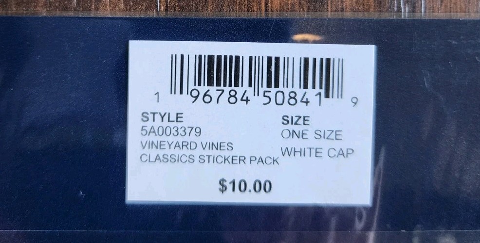 Authentic Vineyard Vines Classics Stickers Pack Pink Whale Decals, 12 Pieces NEW gallery
