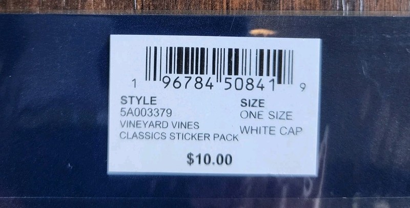 Authentic Vineyard Vines Classics Stickers Pack Pink Whale Decals, 12 Pieces NEW gallery