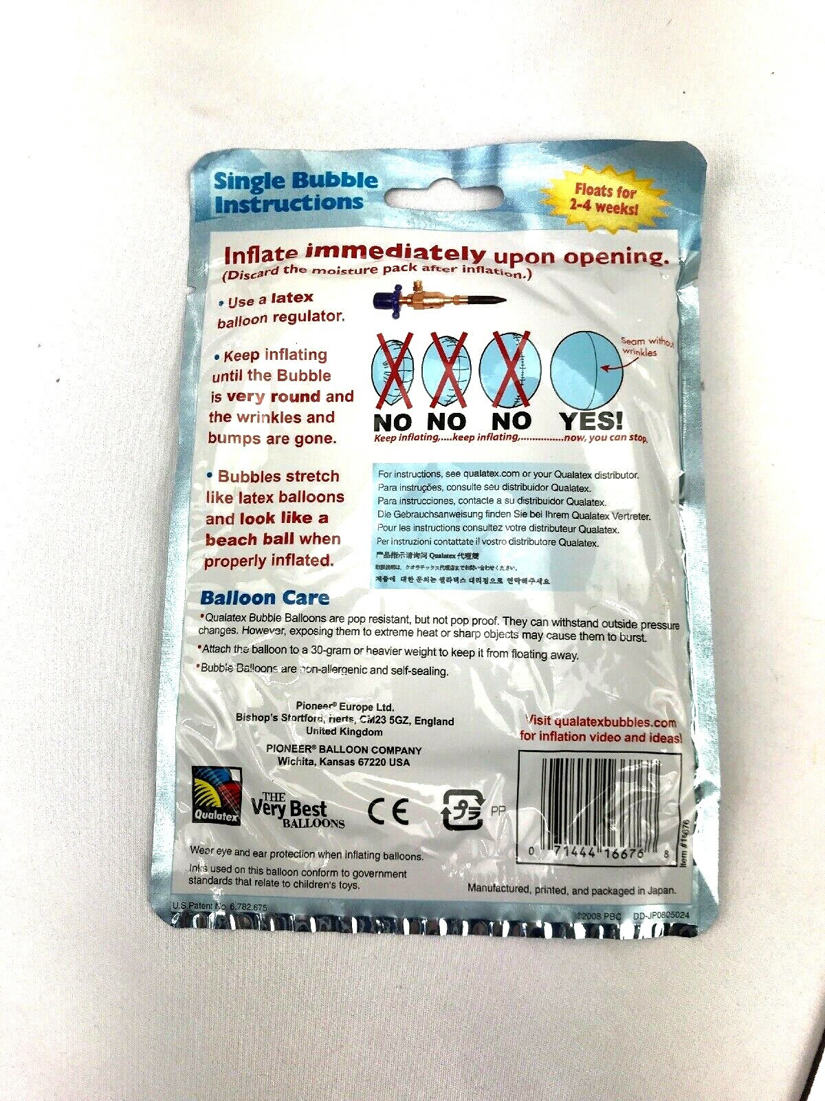 Qualtex Bubbles 22" Stretchy Plastic Balloon I Love You Hearts Clear NIP gallery