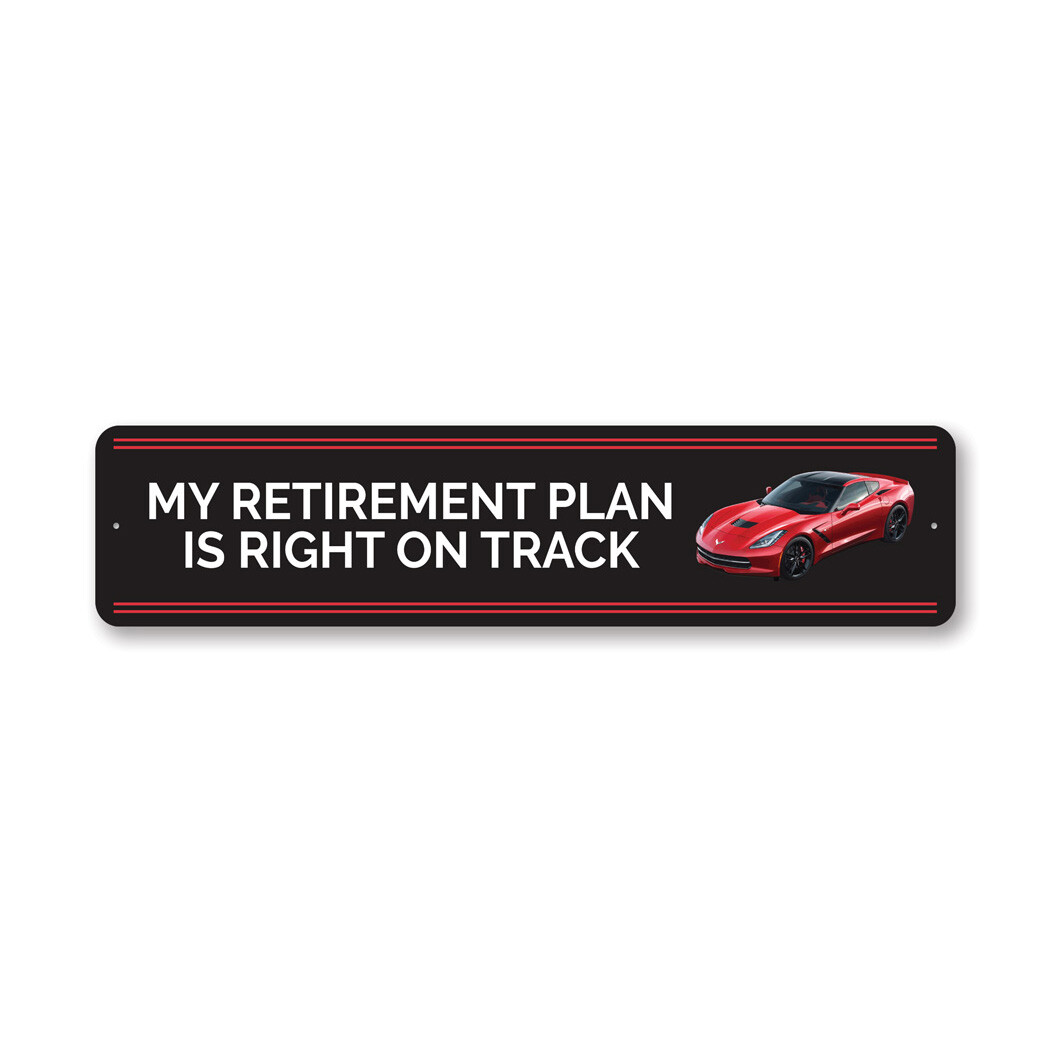 Chevy Corvette My Retirement Plan Metal Sign Chevrolet Automotive Car Man Cave gallery