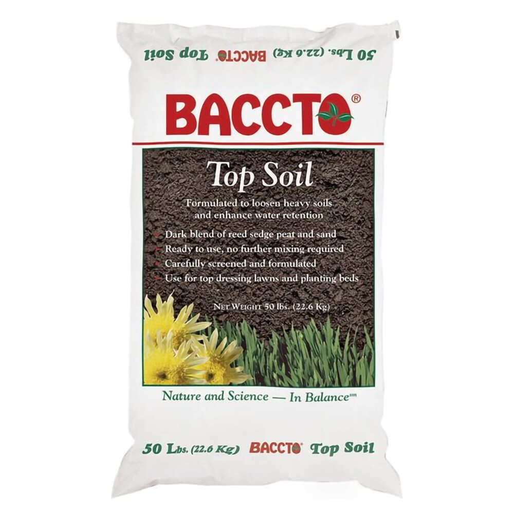 Michigan Peat Baccto Top Soil with Reed Sedge, Peat, and Sand, 50 Pounds gallery