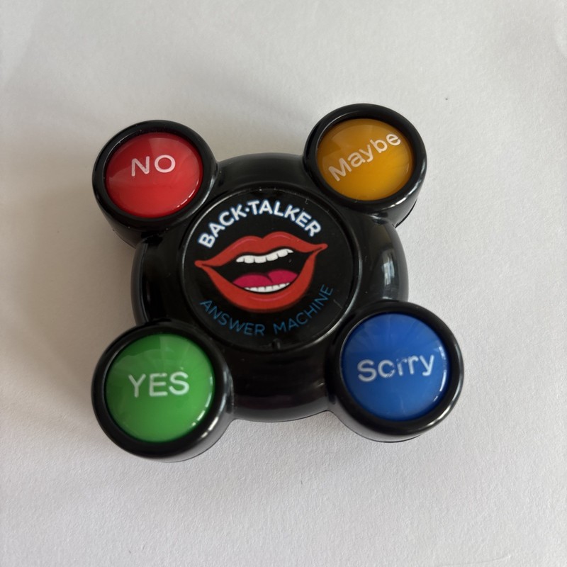 Back Talker Electronic Answer Machine, Yes No Maybe Sorry gallery