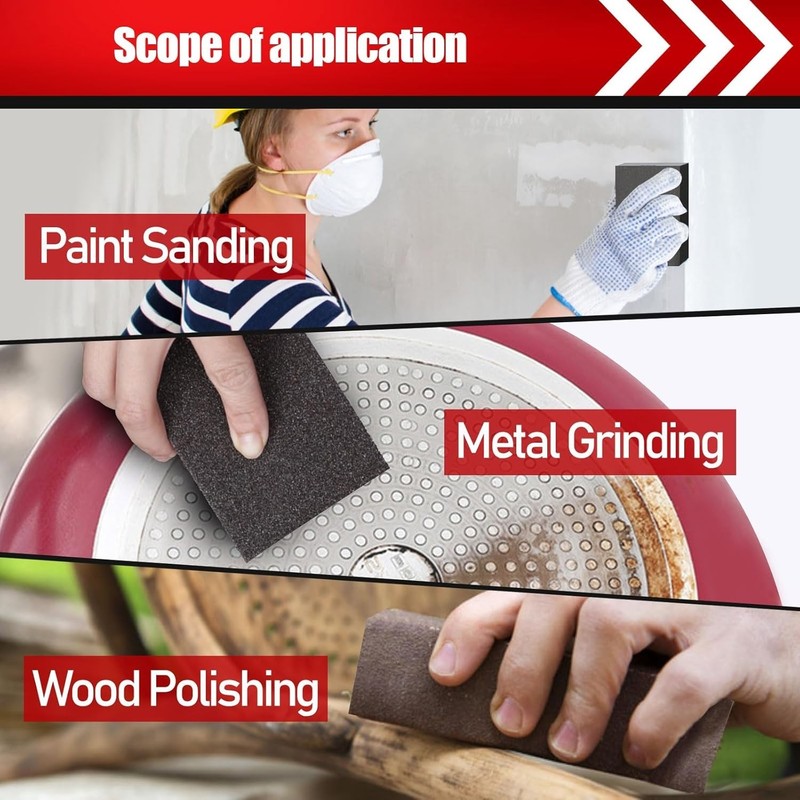 High-Density Sanding Sponge Assortment - 10 Pcs for Precise Control & Durability gallery