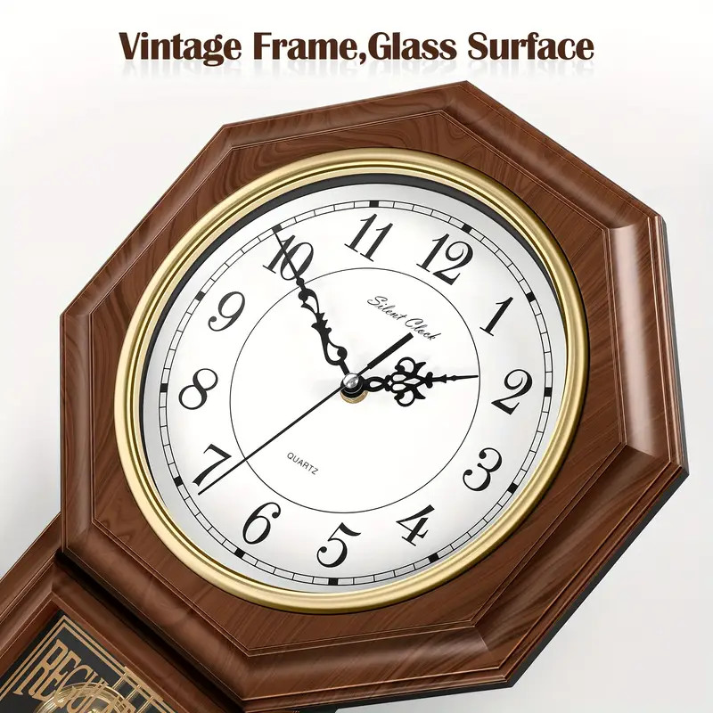 Pendulum Wall Clock with Battery Operated - Decorative Wall Clocks for Decor gallery