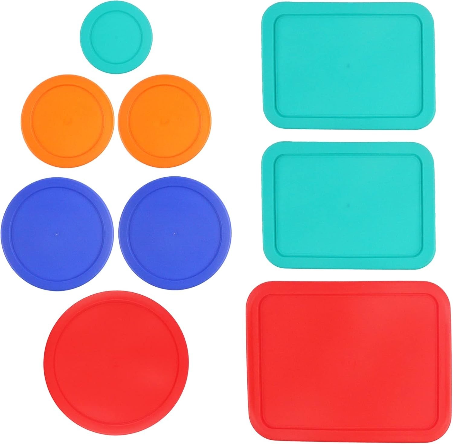 Replacement Lids for Pyrex Glass Containers Round Rectangle 1 2 4 7 3 6 CUP 9pcs gallery