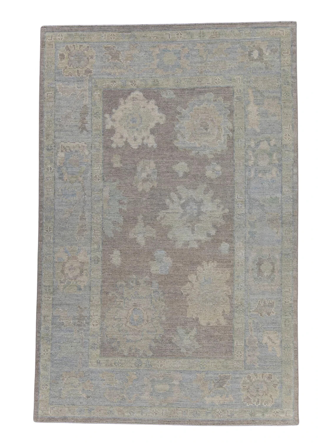 Turkish Oushak Rug Oriental Handmade Rug 4'2" x 6'3" #16455 gallery
