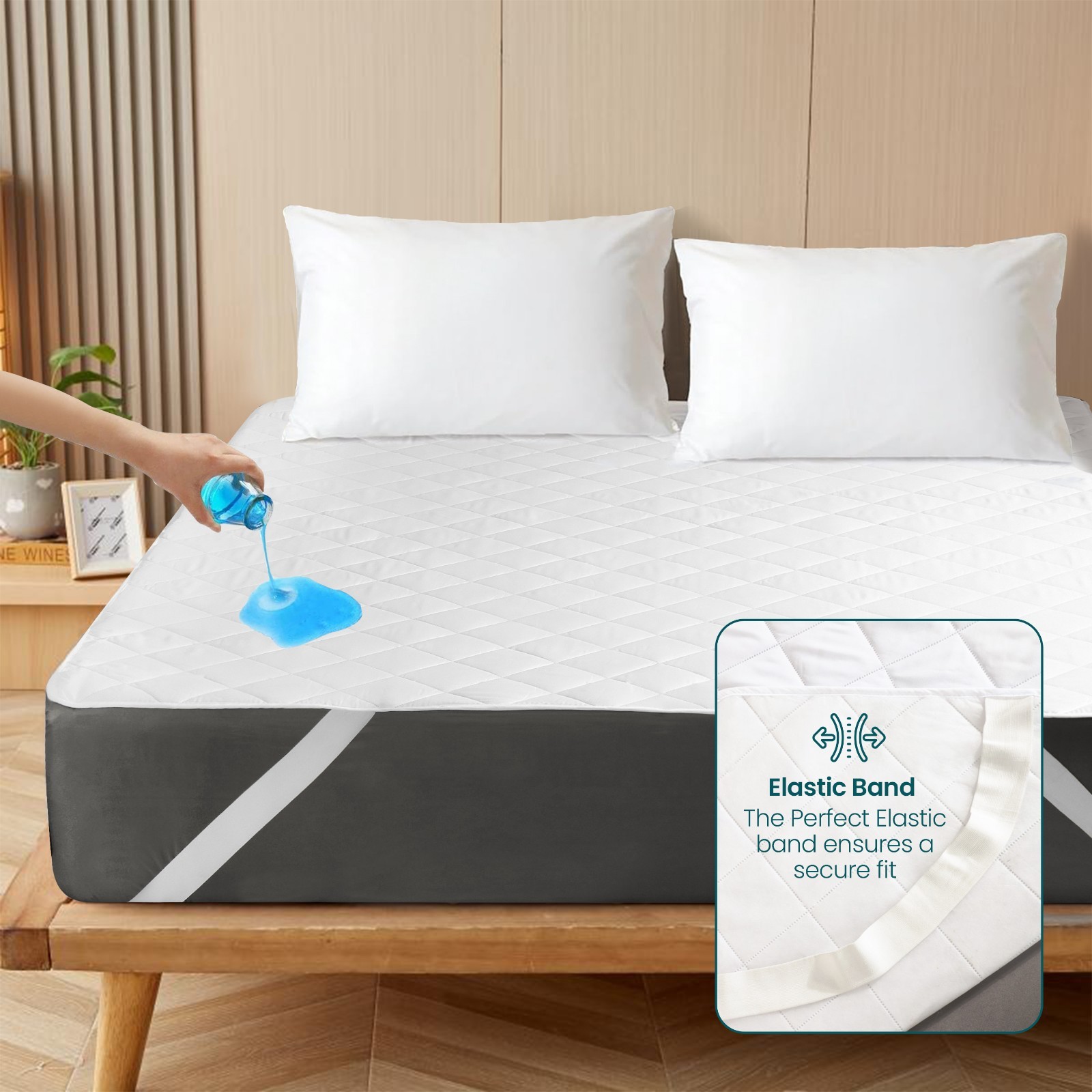 Quilted Waterproof Mattress Cover Pad Protector Cooling Breathable Fitted Topper gallery