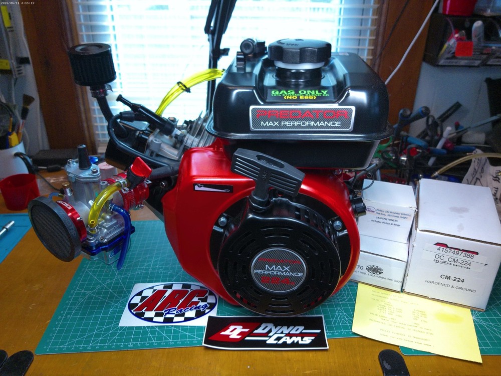 224cc Predator Max Performance engine ARC Billet Rod. Super X 265 Cam 89oct
