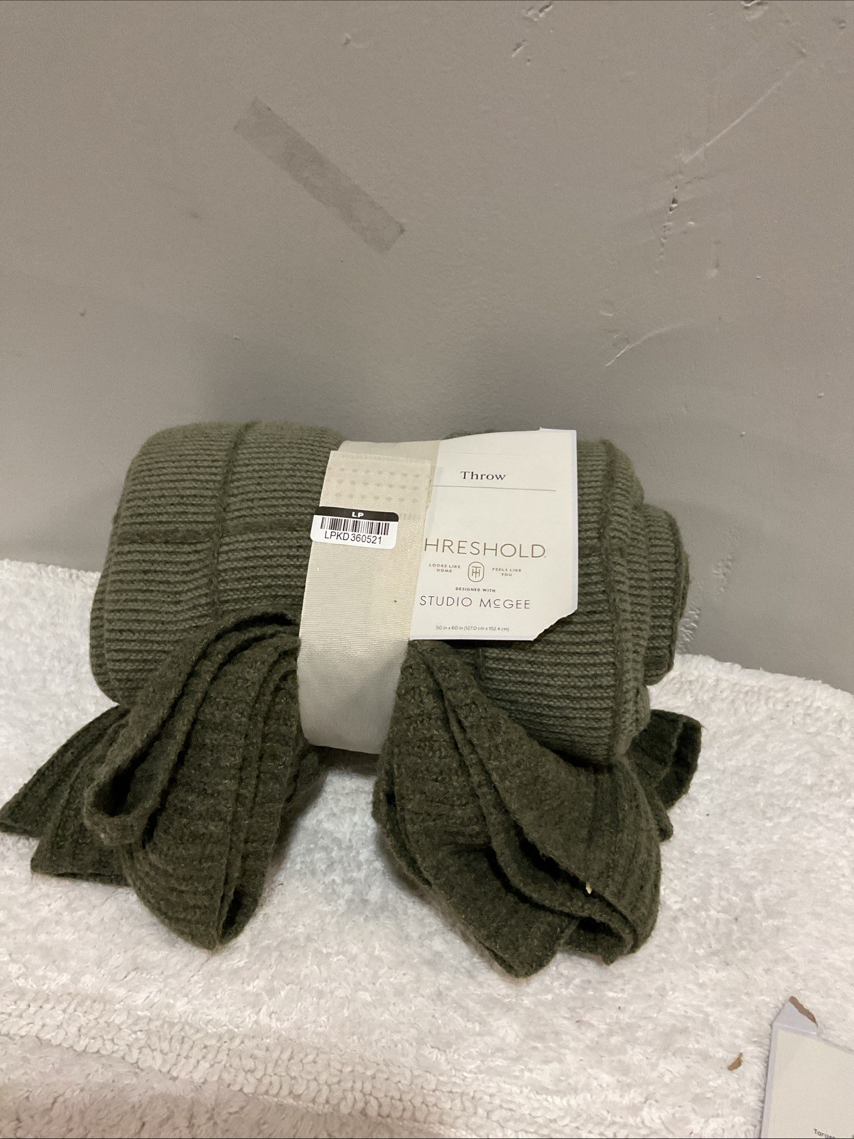 Threshold Designed Studio McGee 50x60 In Green Throw Blanket gallery