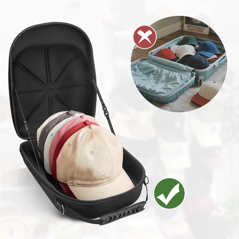 Hard EVA Baseball Hat Case Breathable Dustproof Travel Storage Protect Box Bag gallery