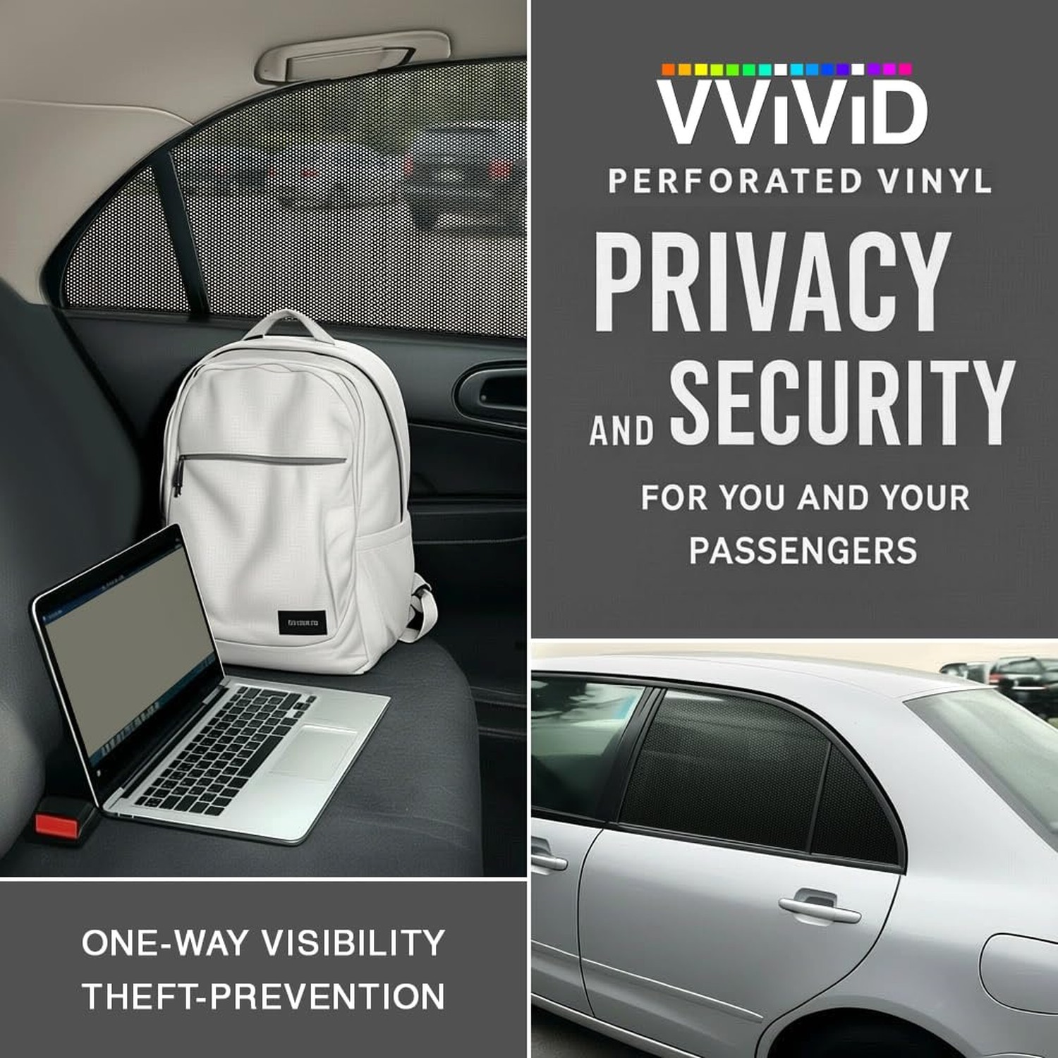 VViViD One-Way Perforated Vinyl Privacy Window Film Adhesive Glass Wrap Roll ... gallery