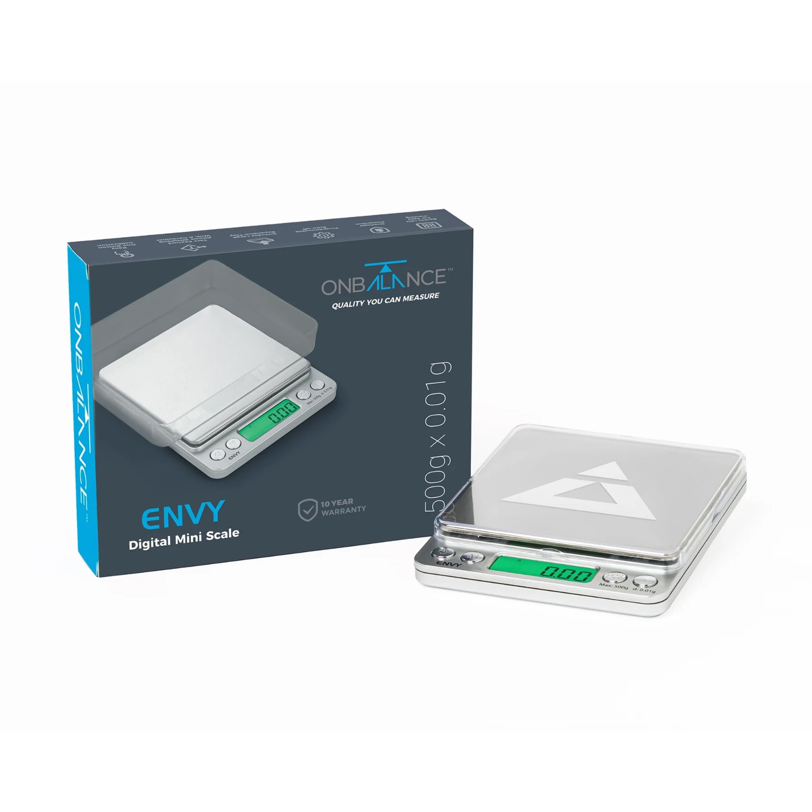 On Balance NV 500 Digital Precision Scale 500g 0.01g Silver gallery