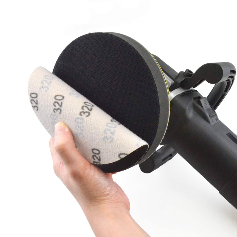 2/4x 6in Hook Loop Foam Cushion Interface Sanding Disc Sander Buffer Backing Pad gallery