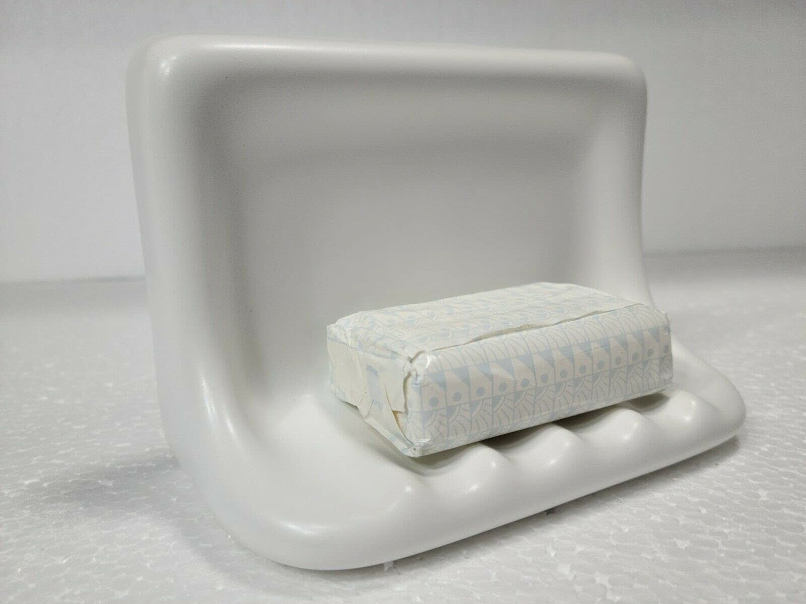 Bright White Matte Ceramic Soap Dish Tray Tile in Daltile Color 0790 Mid Cent... gallery