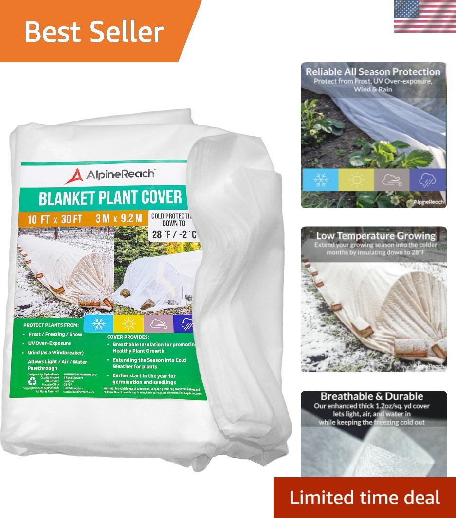 Plant Covers Frost & Sun Protection 10 x 30 ft - Thick 1.2 oz/yd² Freeze Blan... gallery