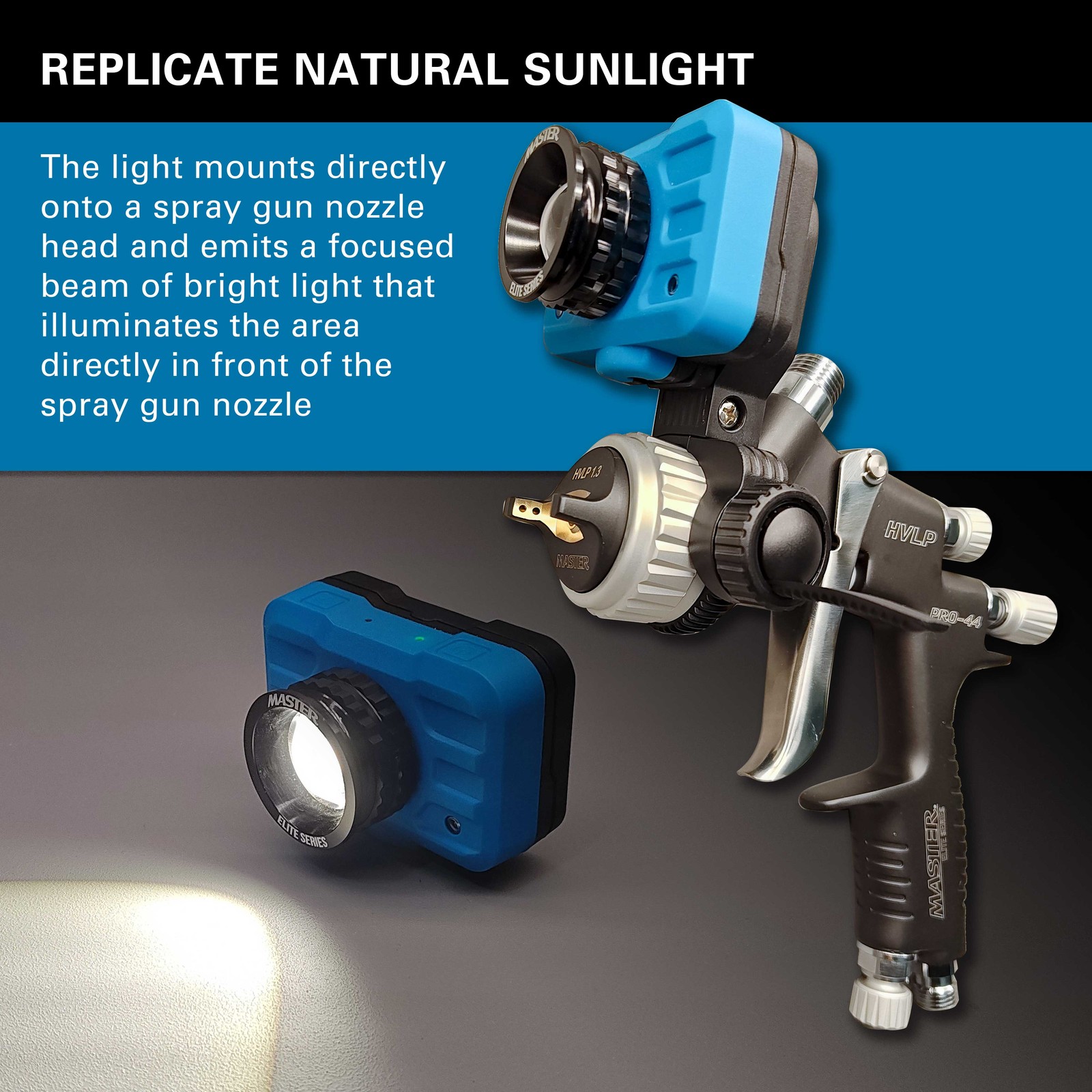 Rechargeable Spray Gun Mount Color Match Light, 500 Lumen LED, Natural Sunlight gallery