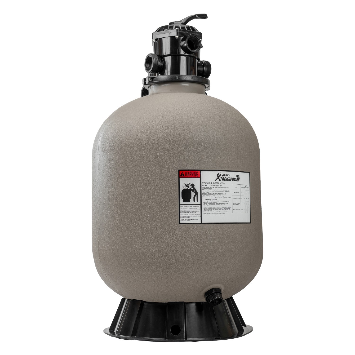 22" Sand Filter Media System Top-Mount for Inground Above Swimming Pool W Valve gallery