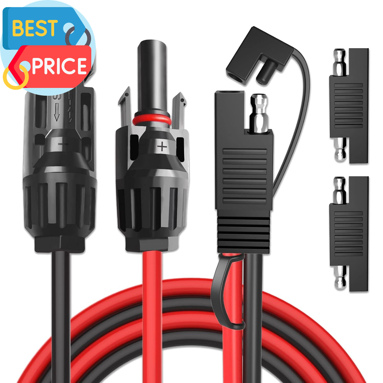 Solar Panel Connectors to SAE Adapter Cable 10AWG Solar to SAE PV Extension Wire gallery