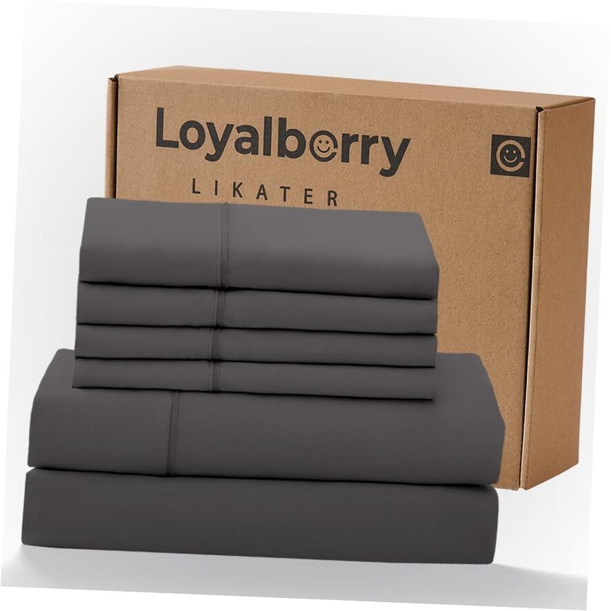 Sheet Set- 6 Piece Breathable & Cooling Sheets | California King Dark Gray gallery
