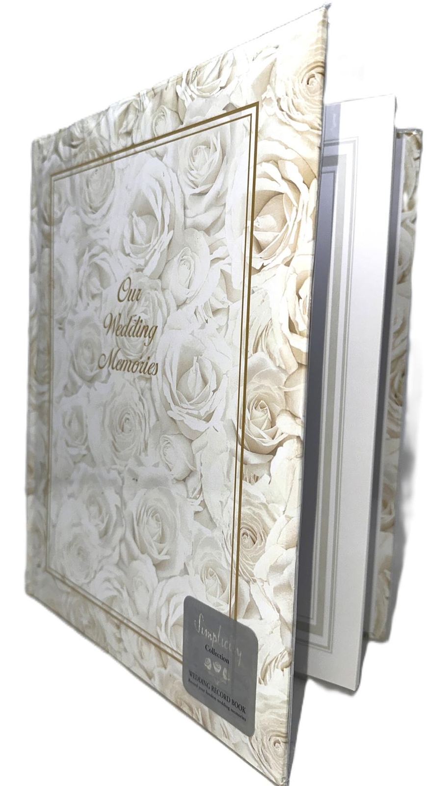 Simplicity White Roses Wedding Record Book 442424 "Our Wedding Memories" gallery