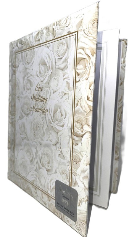Simplicity White Roses Wedding Record Book 442424 "Our Wedding Memories" gallery
