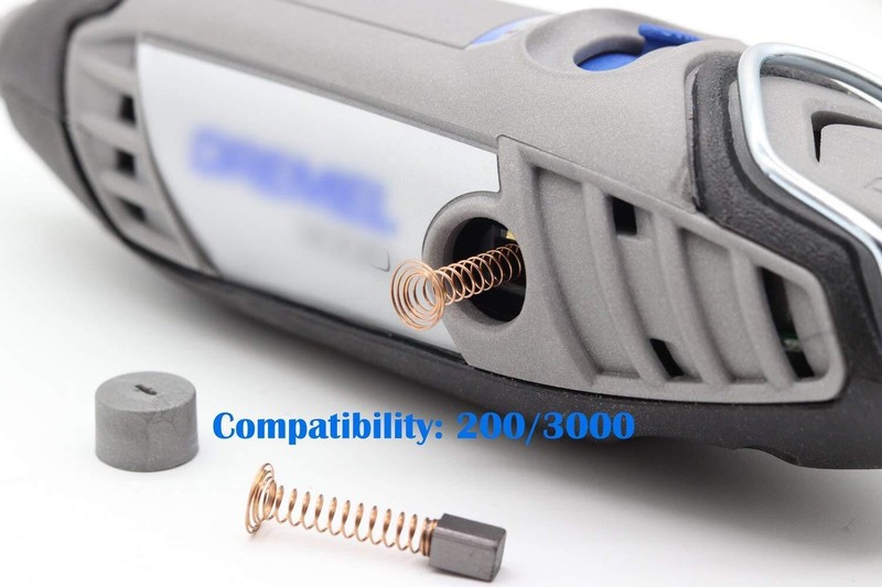 Carbon Motor Brushes Compatible For Dremel 3000 200 Pack Of 2 Pairs gallery