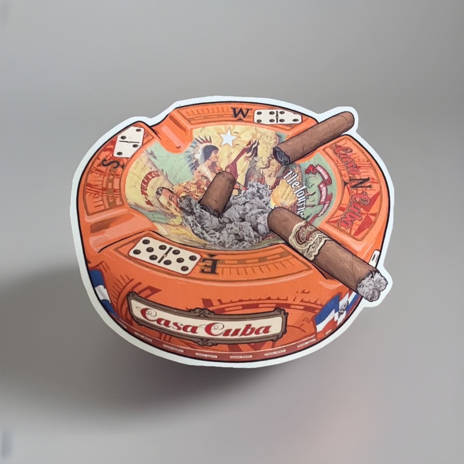Casa Cuba Cigar Ashtray Stickers (2 Pack) Custom Design gallery
