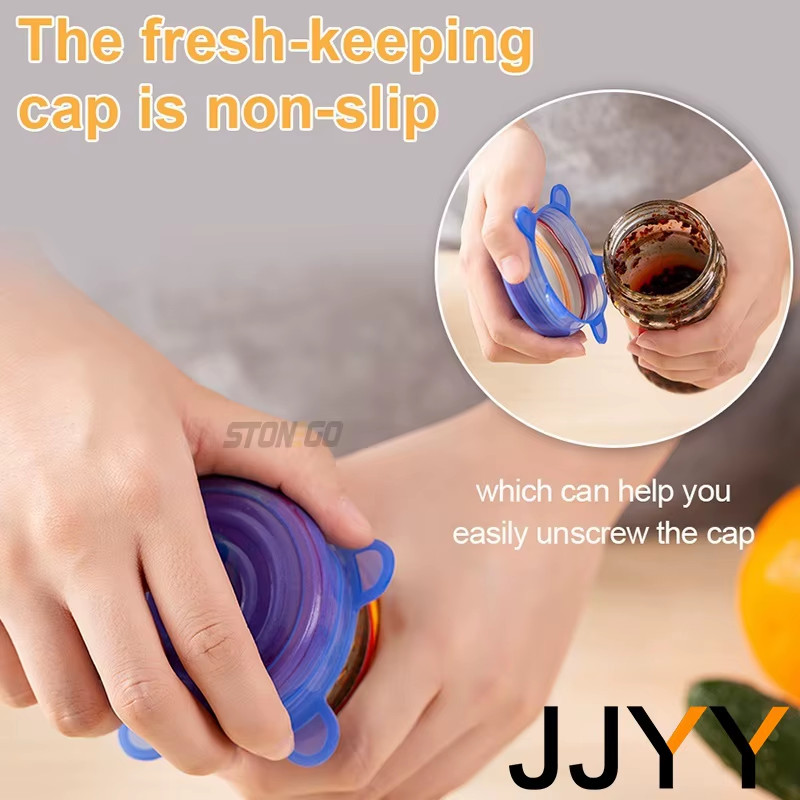 Silicone Stretch Lids Reusable Universal round Square Silicone Food Wrap Bowl Po gallery
