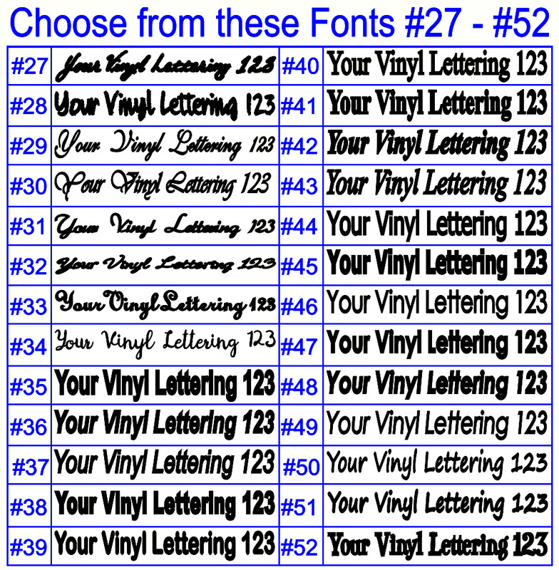 Custom Text Vinyl Decal Personalized Lettering Window Laptop Yeti Cup Sticker gallery