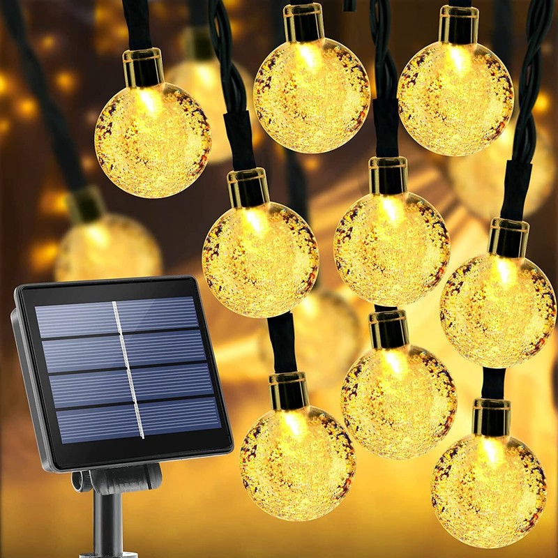 23 Ft Outdoor String Lights Solar 50 LED Bulb Waterproof Patio Party Garden Yard gallery