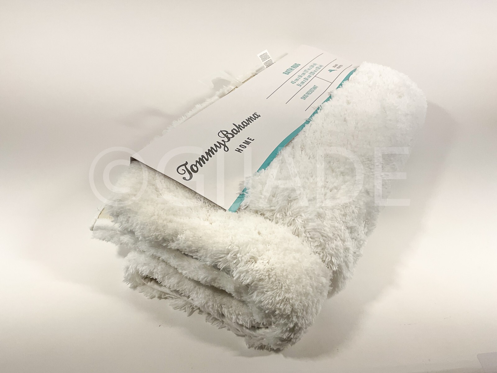 Tommy Bahama Plush Mat 2pc Rug Set Bathroom Rug Mat White Anti-Slip gallery