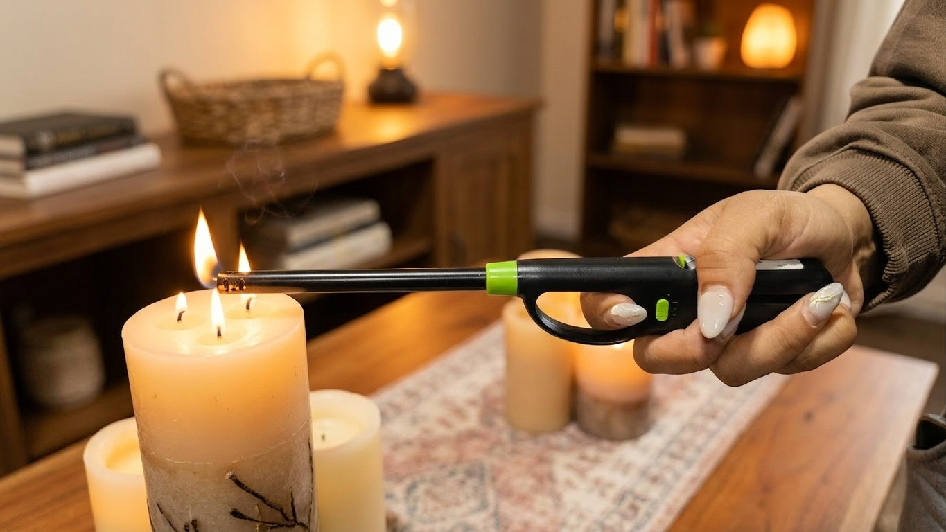 3 Pack Long Reach BBQ Utility Lighter with Safety Lock, Multipurpose Multi-Color gallery
