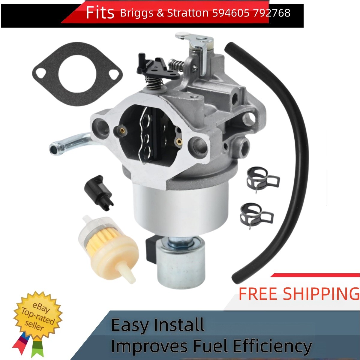 Carburetor For Briggs & Stratton 594605 792768 594601 591736 17.5 14hp - 18hp gallery