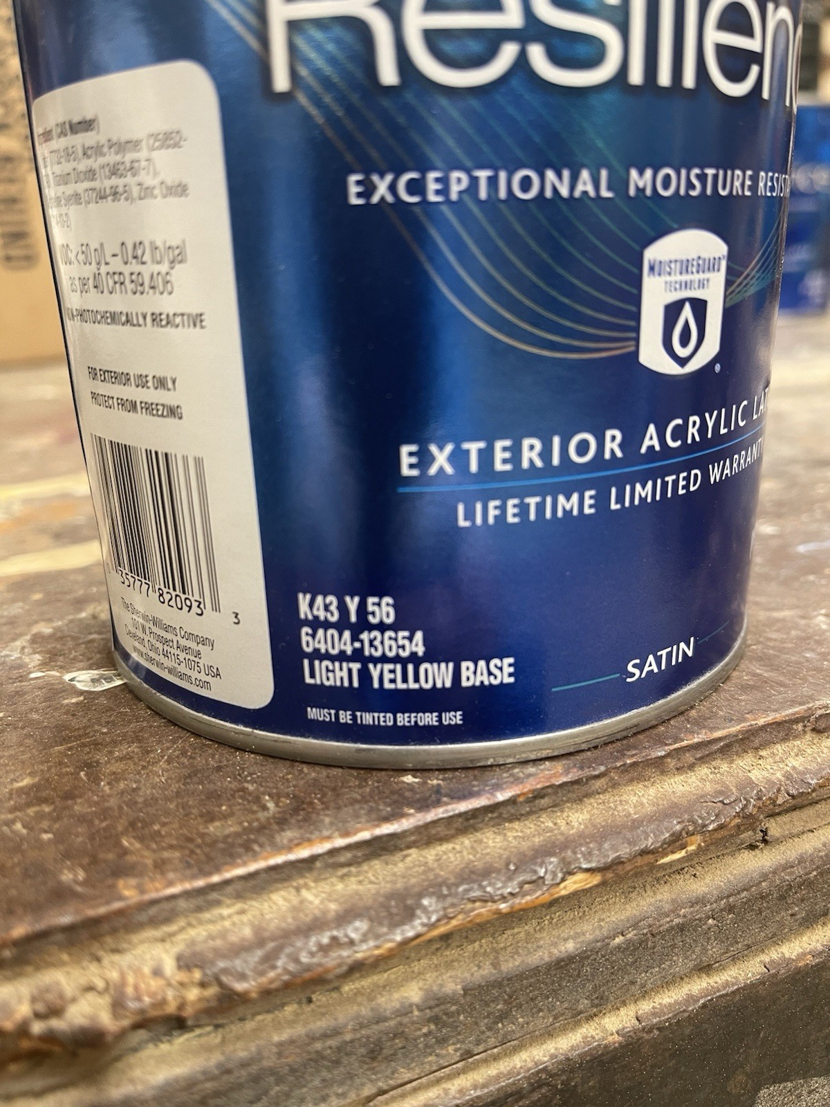 1 Qt Resilience Sherwin Williams Exterior Acrylic Latex Paint/Light Yellow Base gallery
