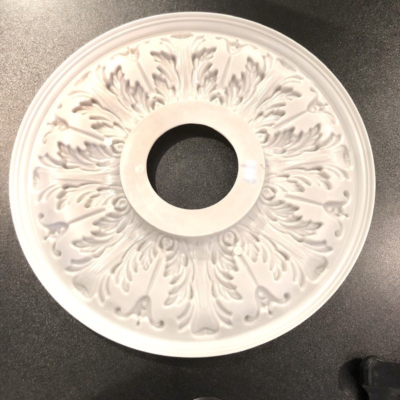 Ekena Millwork CM16AP Apollo Ceiling Medallion Plastic 16inch Unpainted New gallery