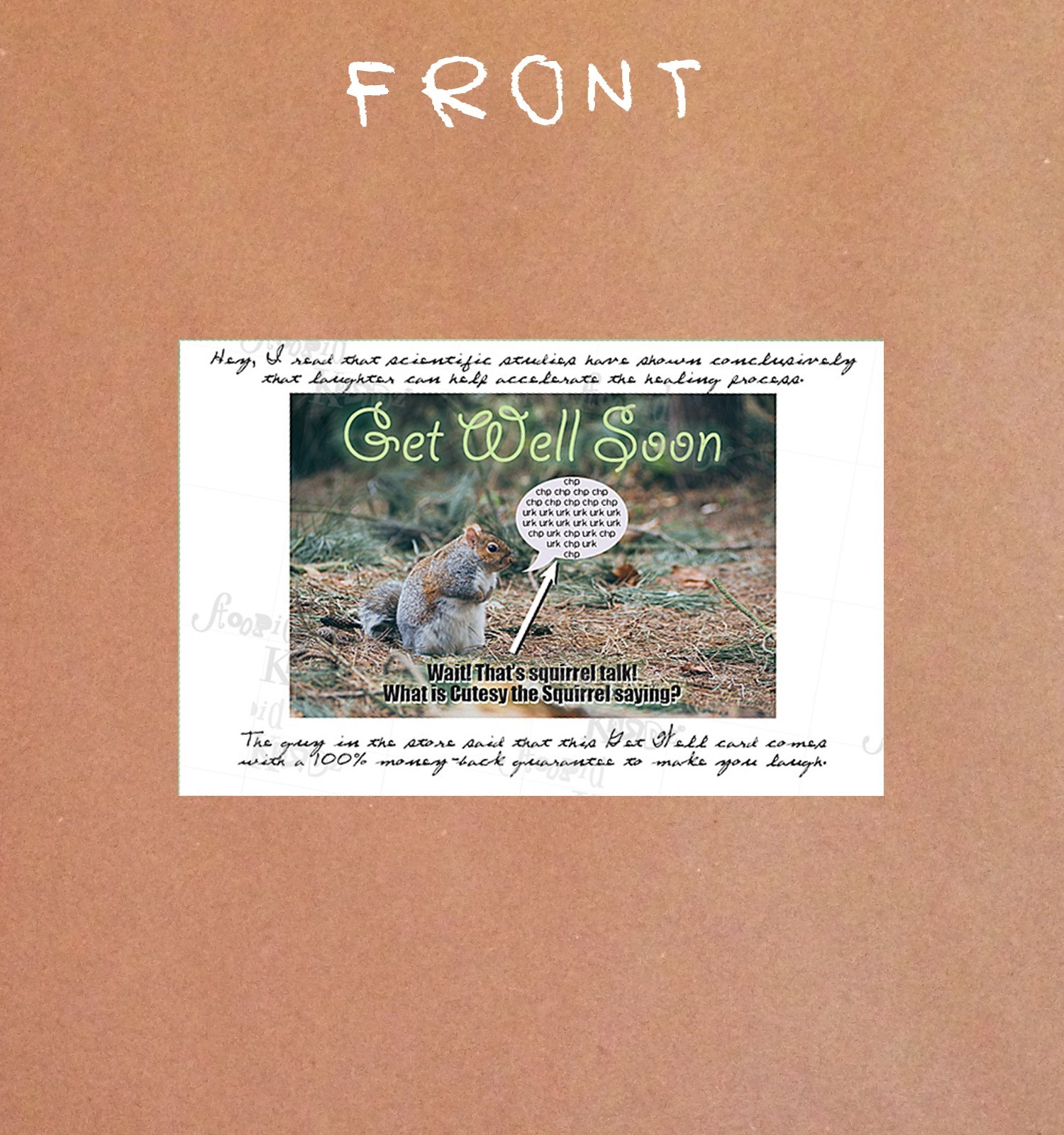 Greeting Cards: Rude Weird GET WELL CARD "100% Money Back Guarantee" gallery