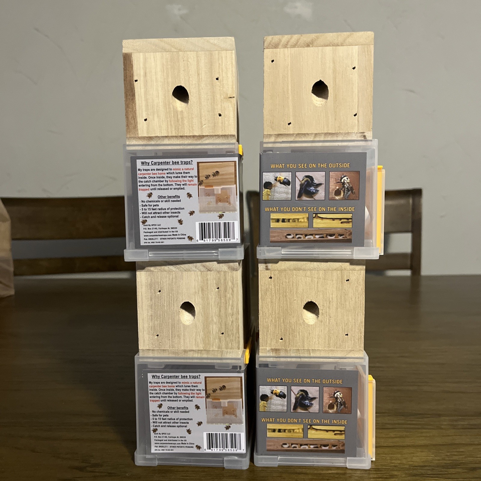 NEW Bees N Things Carpenter Bee Trap - Lot Of 4 - Wood Outdoor Non-Toxic gallery