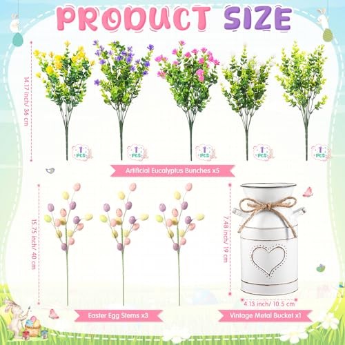 Easter Table Centerpieces Include 3 Easter Egg Floral Picks 5 Eucalyptus gallery