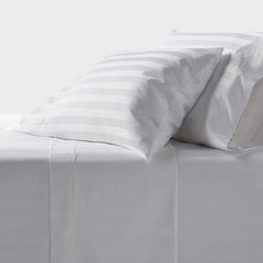 Queen 800 Thread Count Hotel Collection Sheet Set Damask White Hem –