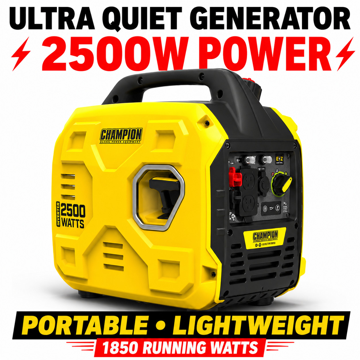 Champion 2500W Inverter Generator Quiet Lightweight Portable 1850W Gas gallery