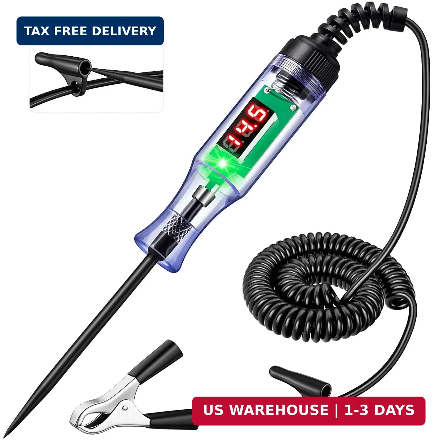 Automotive Test Light with 3-48V LED Digital Readout, Automotive Circuit Tester gallery