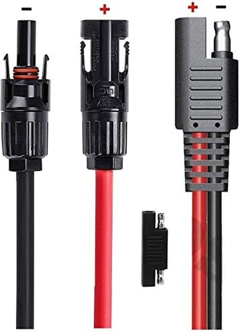 Solar Panel to SAE Adapter with MC4 Connector Extension Cable 10AWG for Easy Con gallery