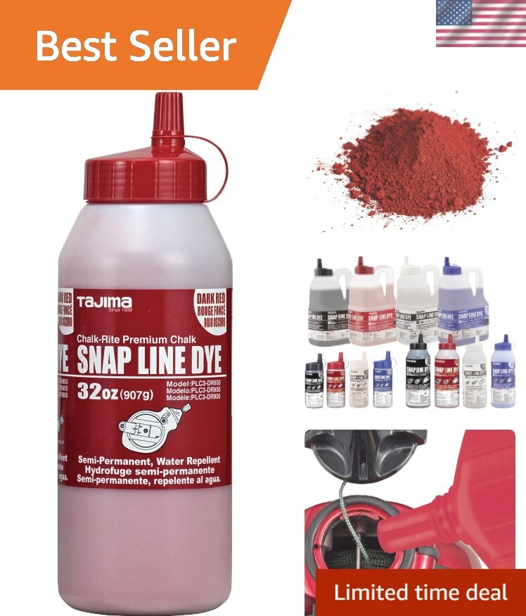 Durable 32 oz Dark Red Chalk for Semi-Permanent Marking - Wind & Water-Resistant gallery
