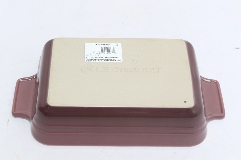 Le Creuset Fig 18 cm Rectangular Baking Dish Stoneware, 7.25"x5" NEW gallery