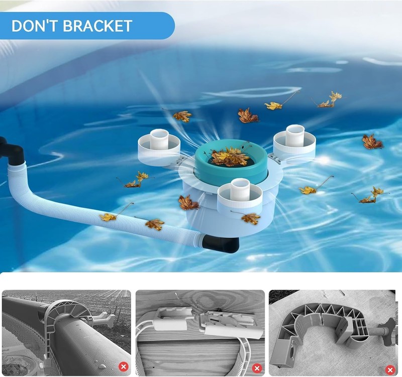 Above Ground Pool Skimmer Tri-Float Spin Skimmer No Adjustable Bracket Needed gallery