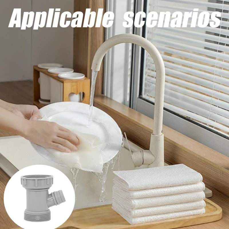 Kitchen Sink Drain Pipe Adapter Wye, 1-1/2 Inch Y-Shaped Strainer Connector, Was gallery
