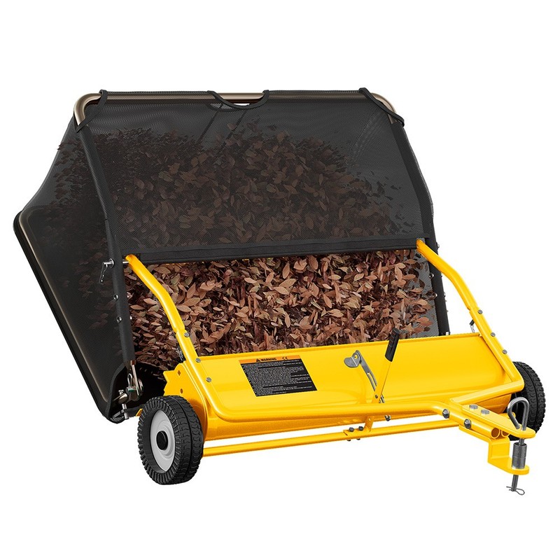 48" Lawn Sweeper Tow Behind Pull Behind Grass Sweeper w/25.16 cu.ft Large Hopper gallery