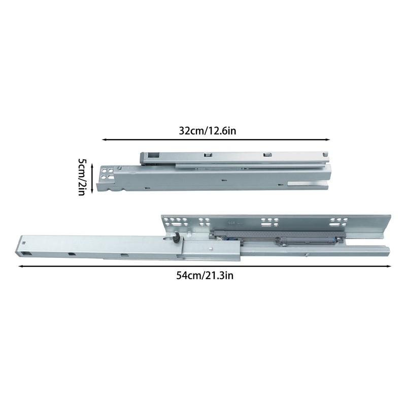 Undermount Drawer Slides, Soft Close, Full Extension, 100lb Capacity 12" gallery